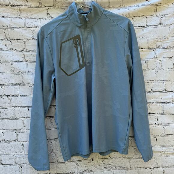 RLX Ralph Lauren Other - RLX Ralph Lauren Pullover 1/4 Zip Light Blue Camo Medium Golf Sports Performance